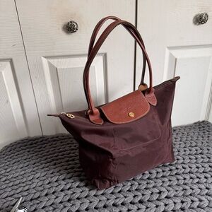LongChamp Brown Tote Bag W10”xH9”